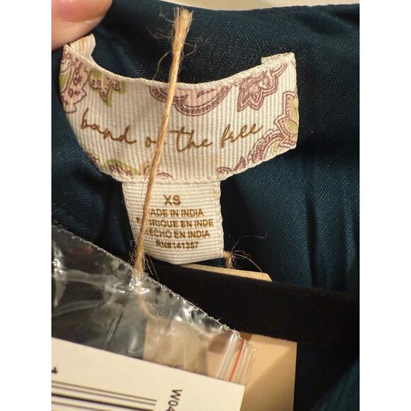 Band of the Free XS Dark Green Floral Boho Cottage Maxi Dress tiered - Picture 2 of 13